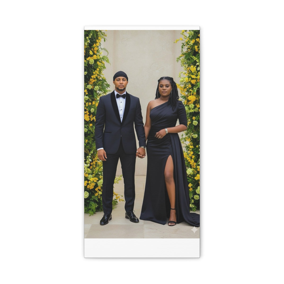 Personalized Couple Photo Canvas With Names & Date