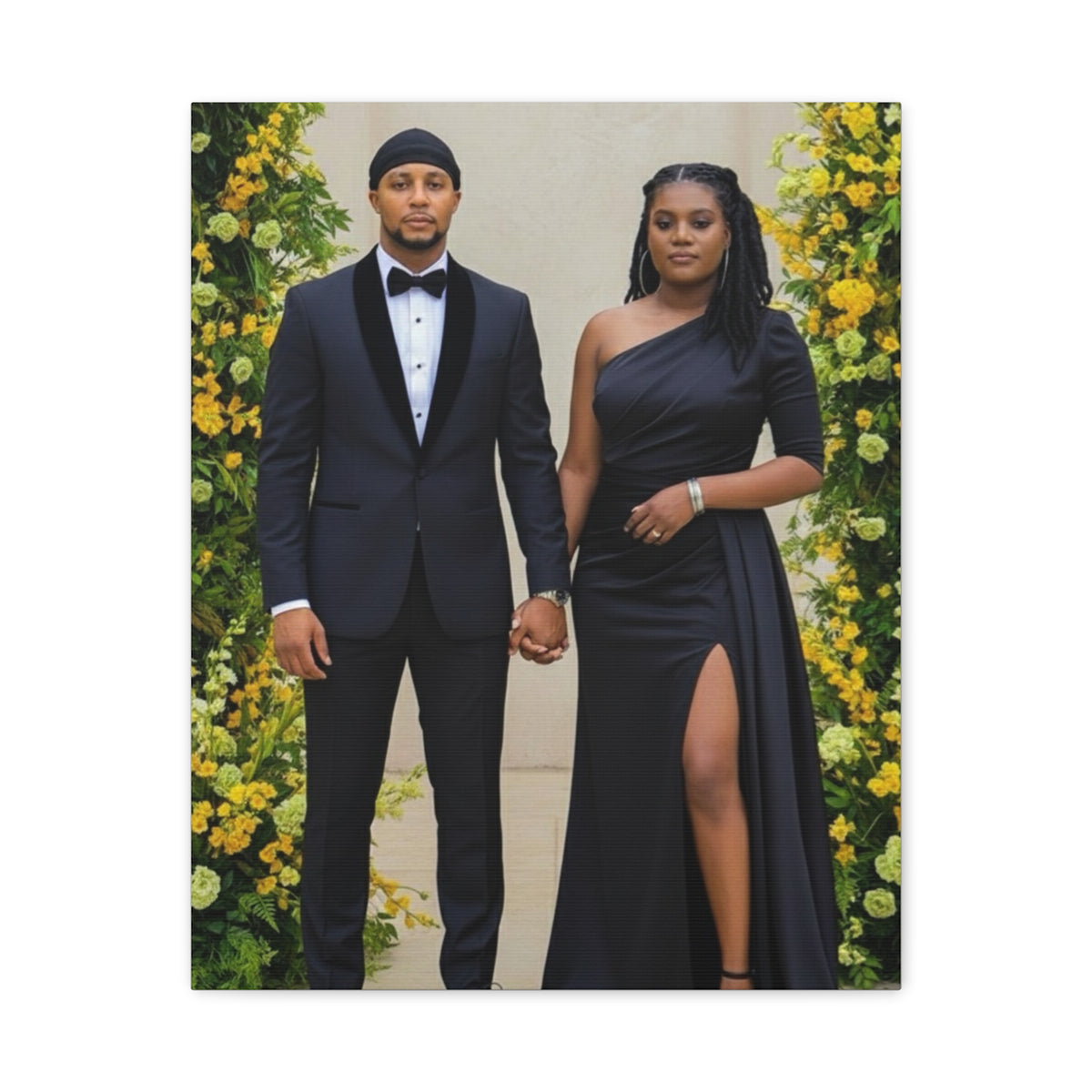Personalized Couple Photo Canvas With Names & Date