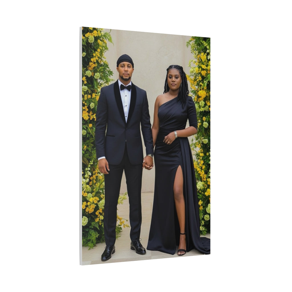 Personalized Couple Photo Canvas With Names & Date