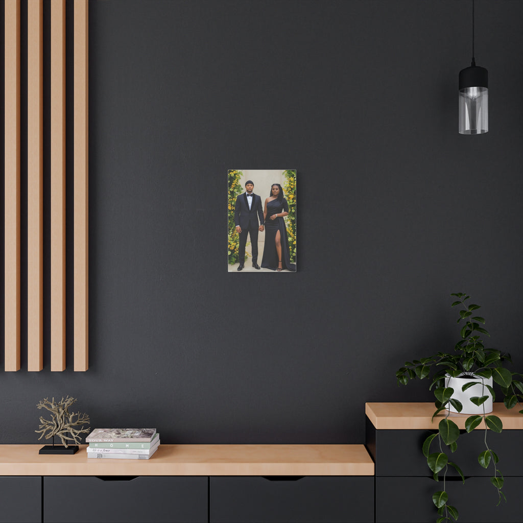 Personalized Couple Photo Canvas With Names & Date
