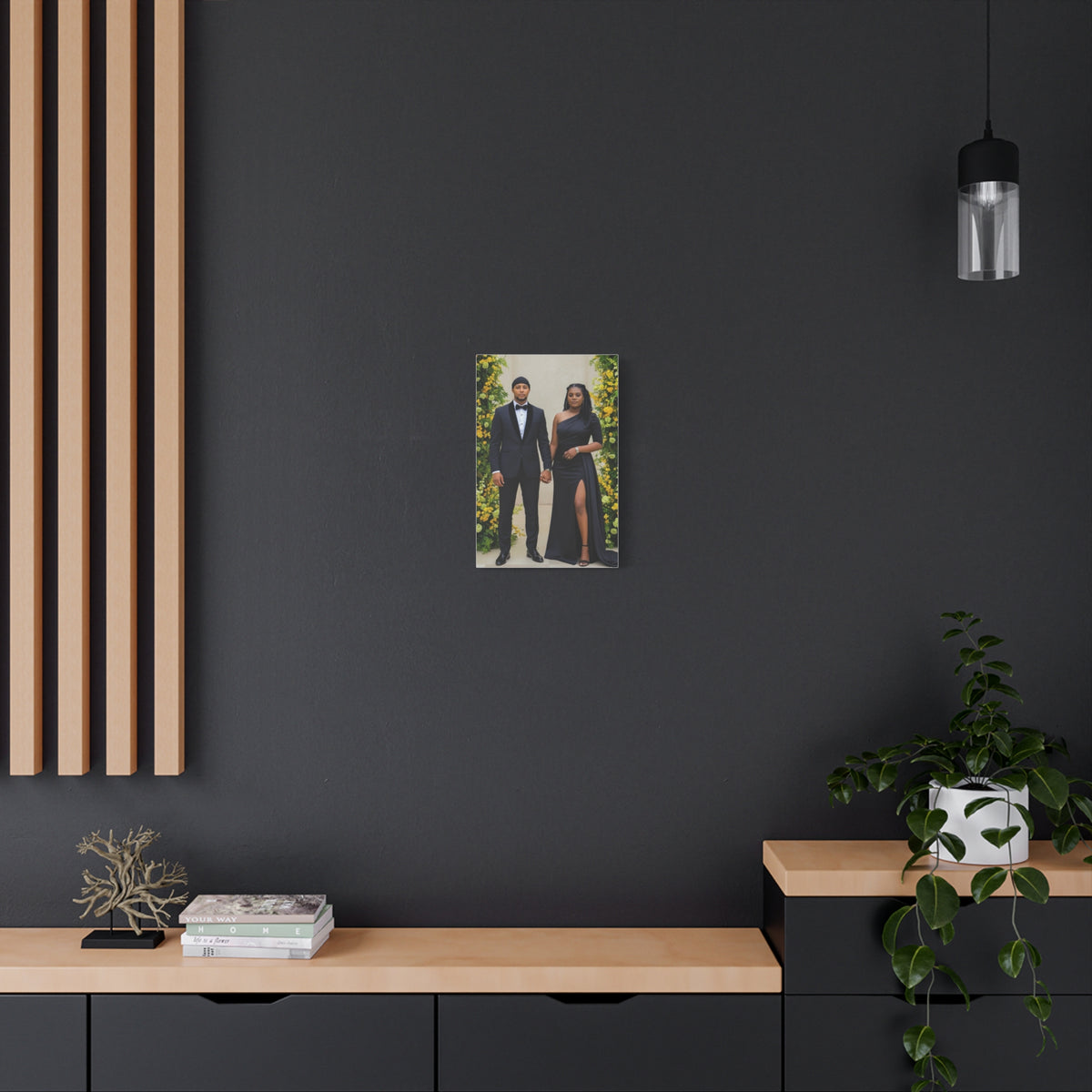 Personalized Couple Photo Canvas With Names & Date