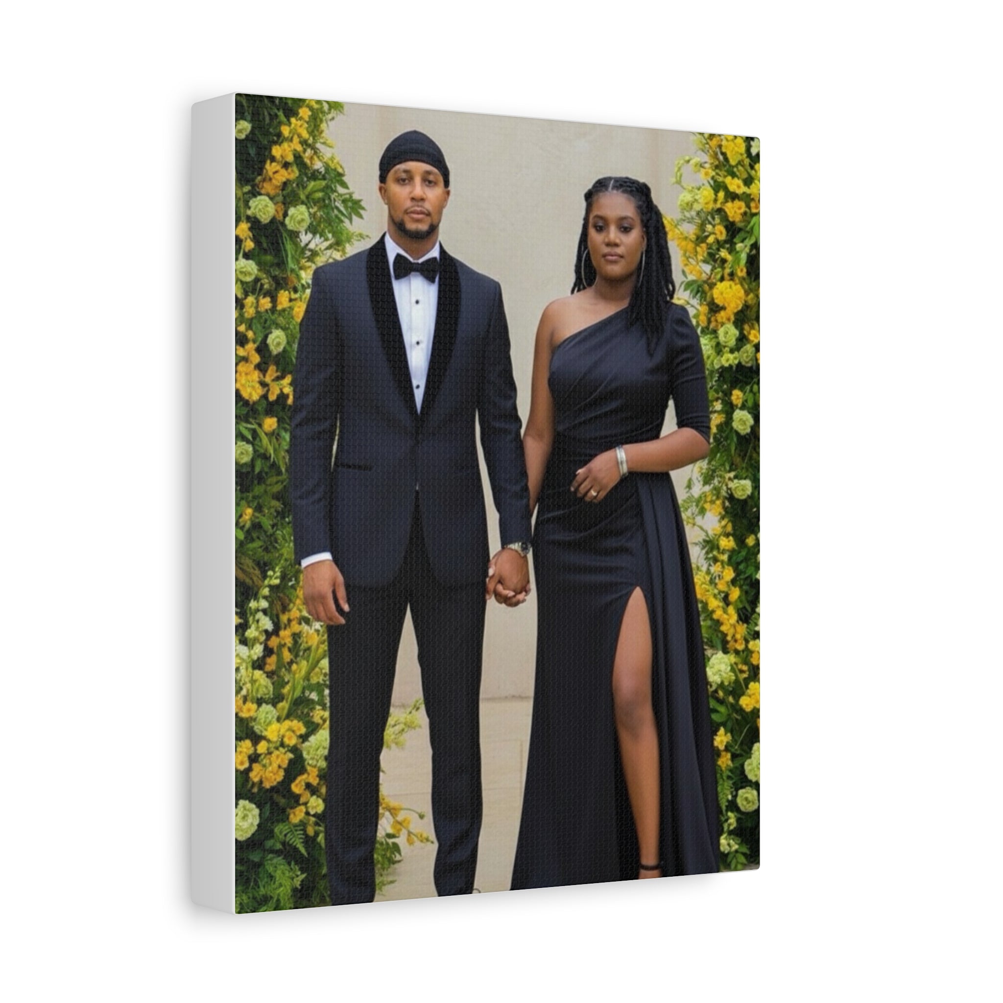 Personalized Couple Photo Canvas With Names & Date