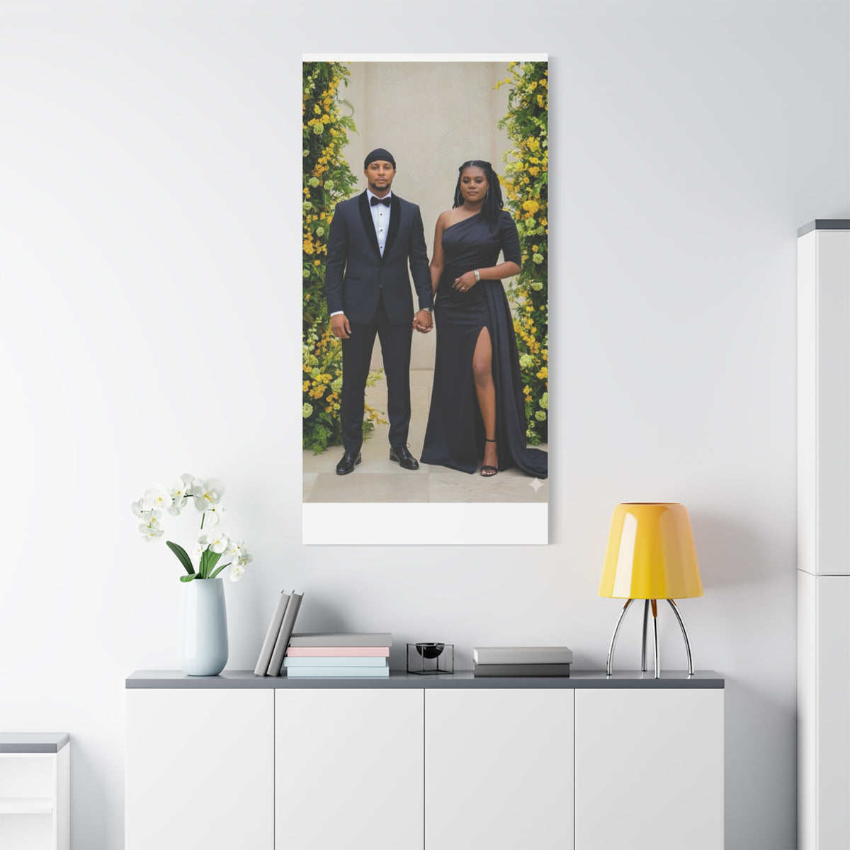 Personalized Couple Photo Canvas With Names & Date