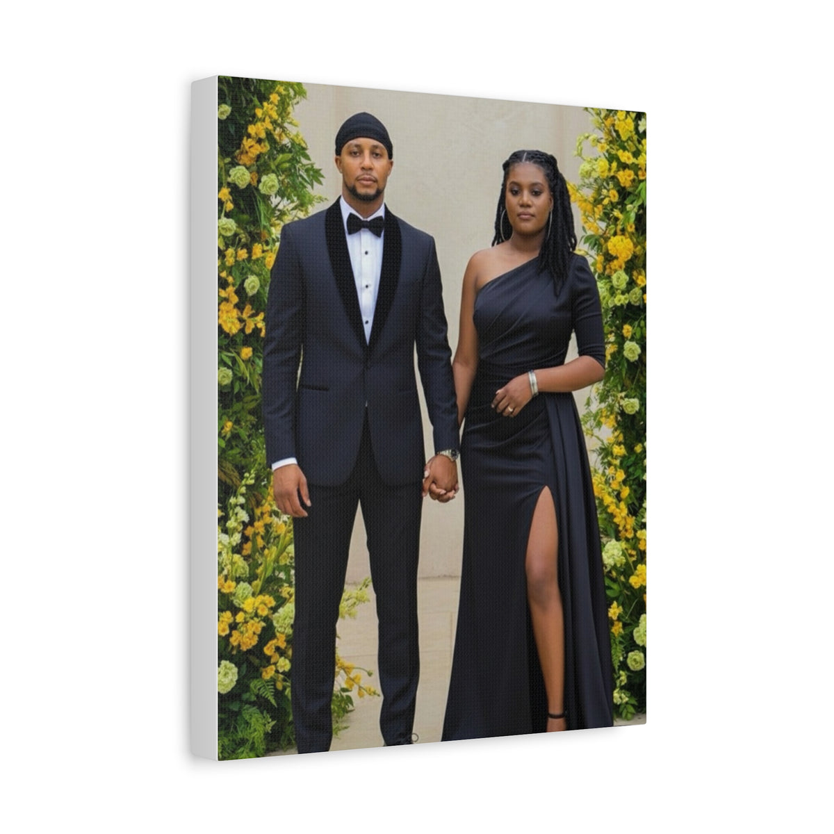 Personalized Couple Photo Canvas With Names & Date