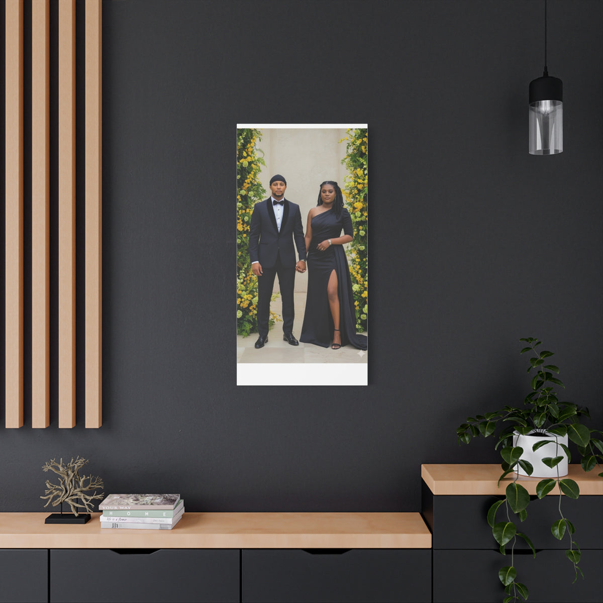 Personalized Couple Photo Canvas With Names & Date