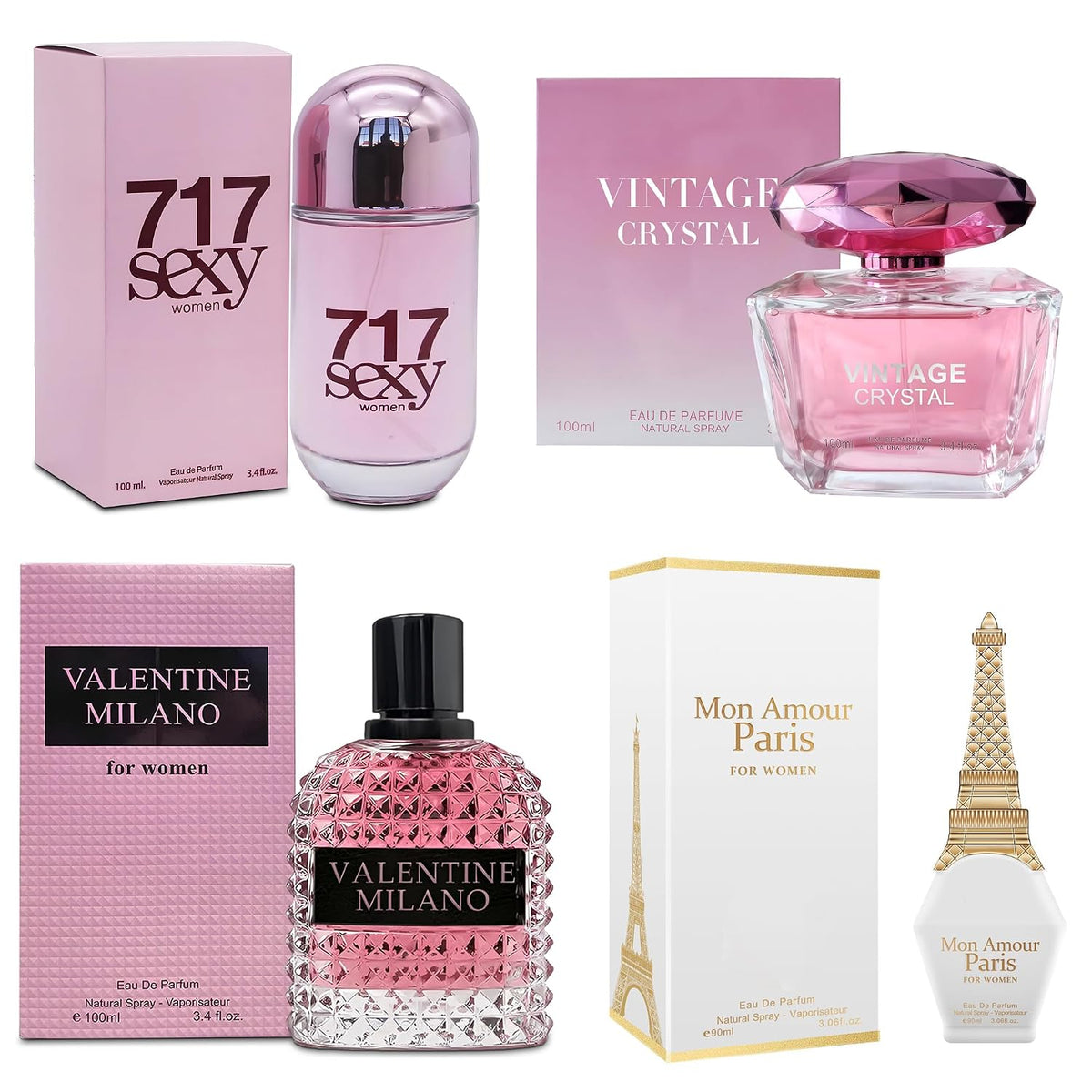 A CENTER 4-Piece Women’s Eau de Parfum Gift Set – 4 × 100ml
