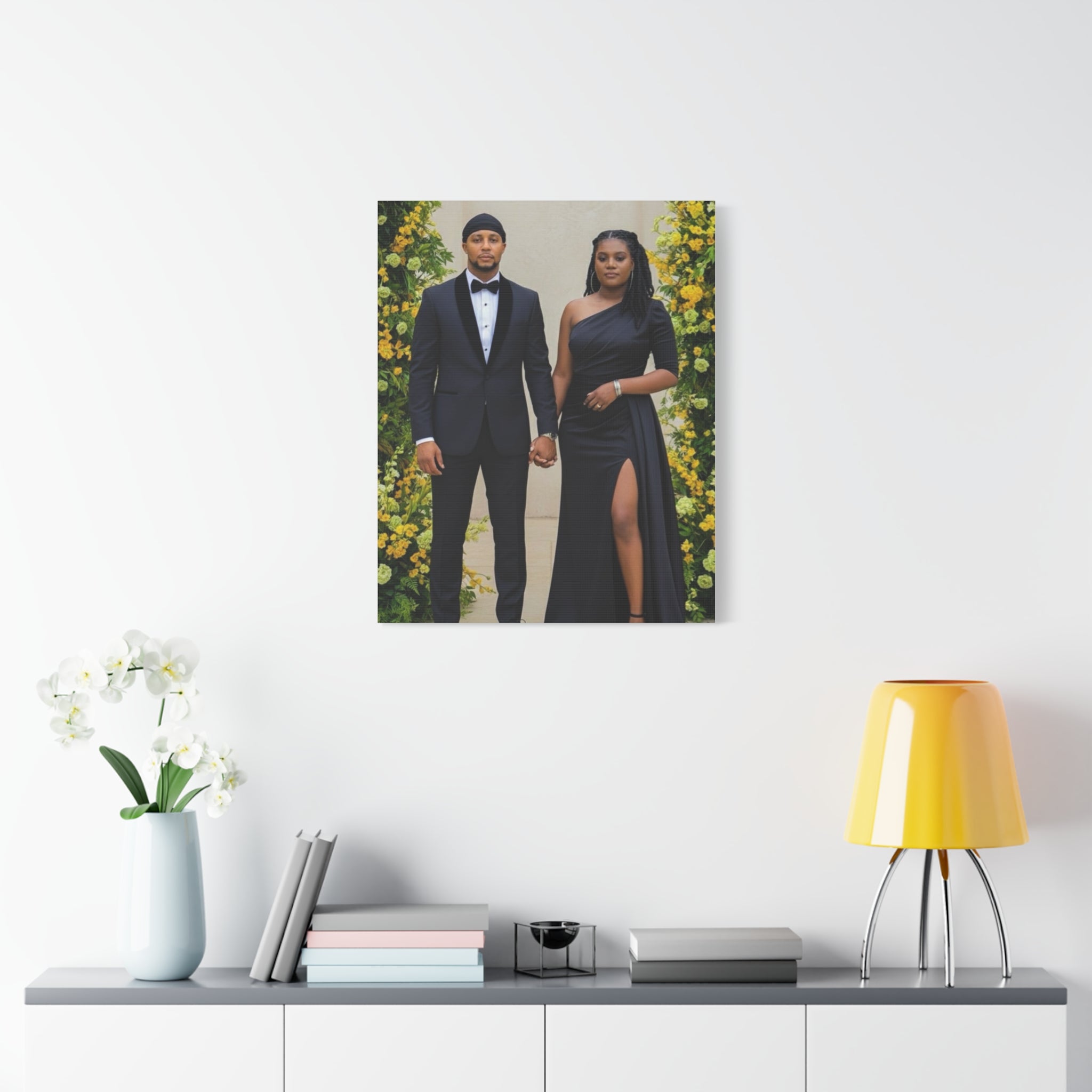 Personalized Couple Photo Canvas With Names & Date