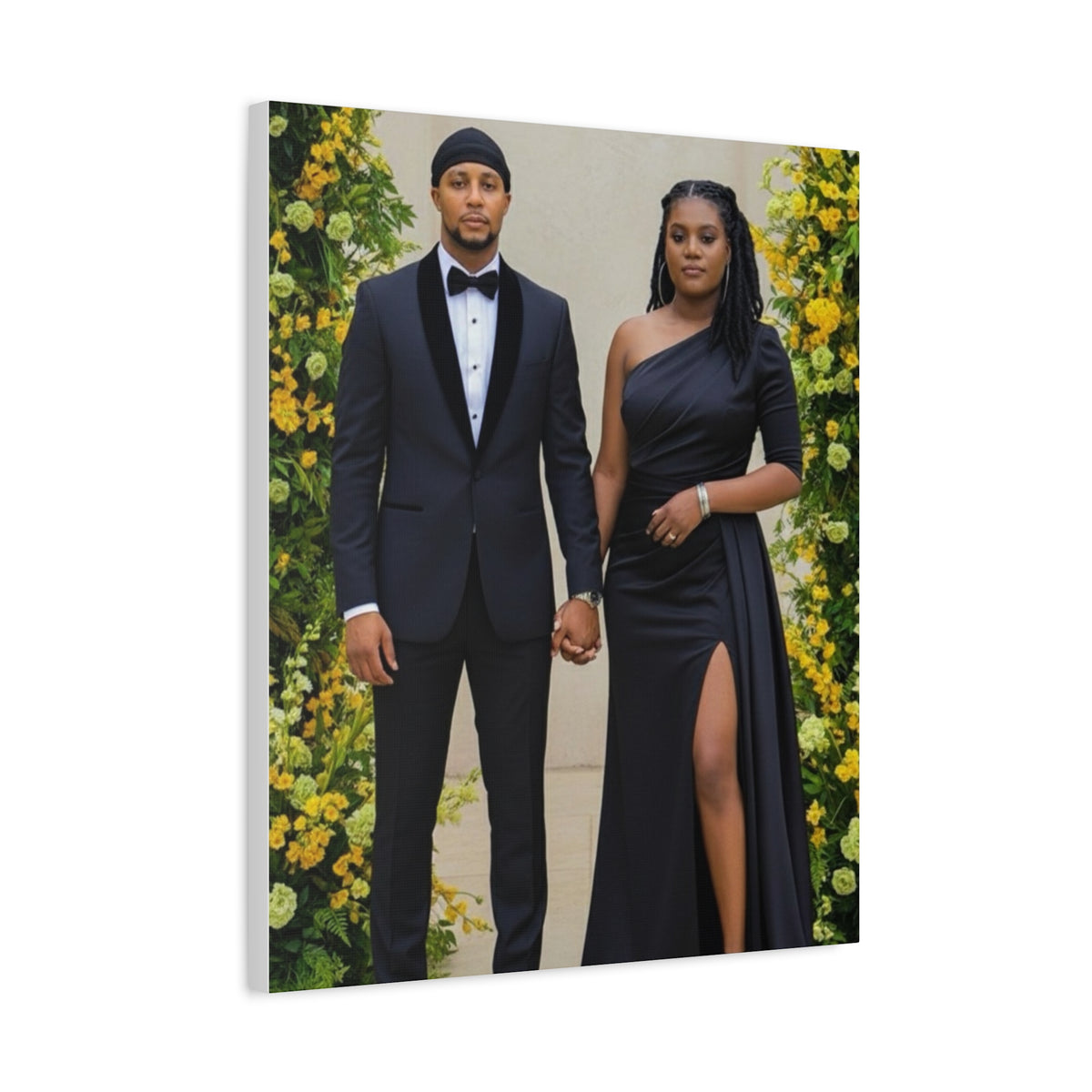 Personalized Couple Photo Canvas With Names & Date
