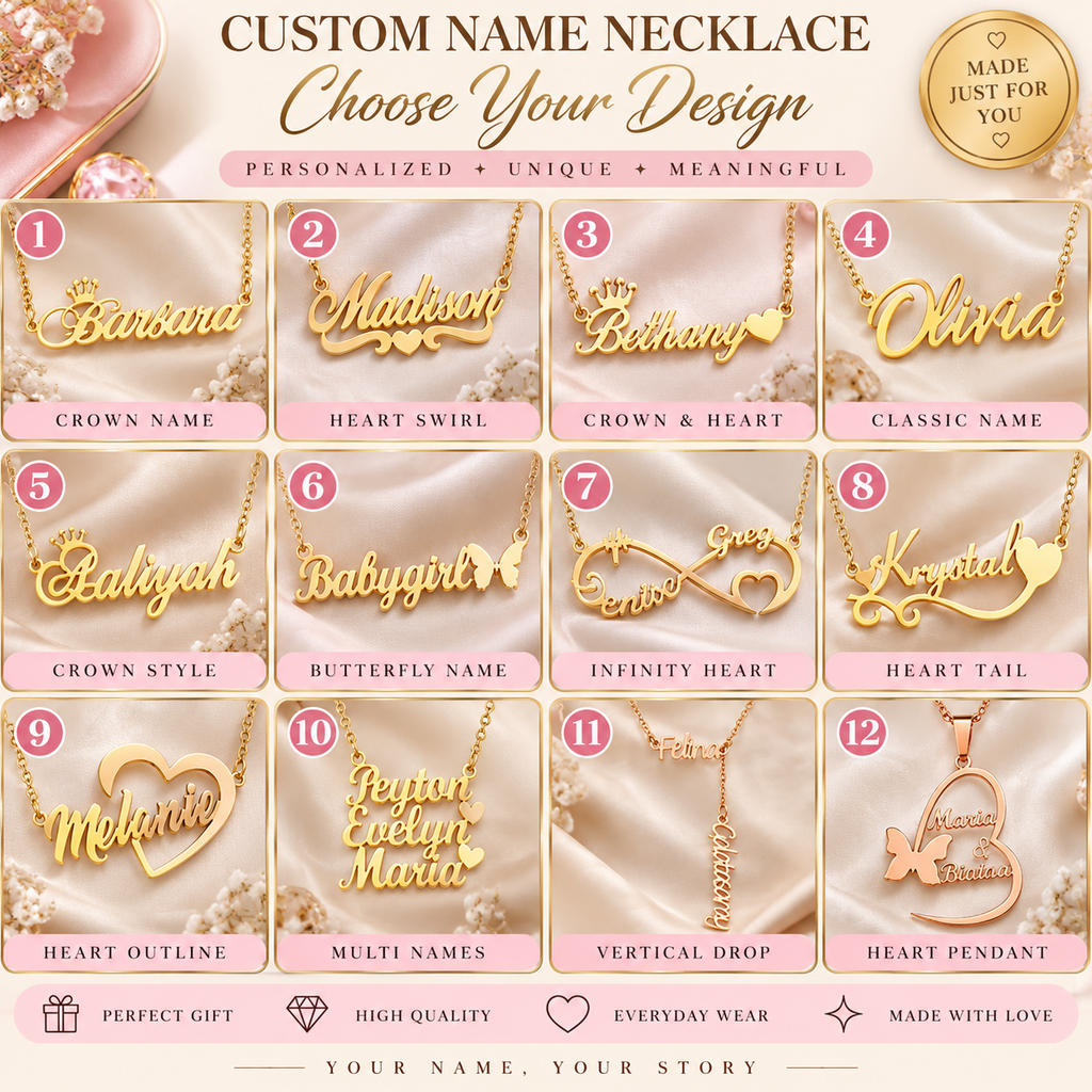 Personalized Custom Name Necklace – Stainless Steel